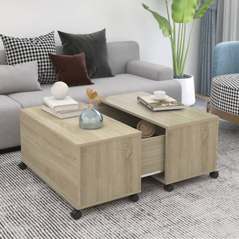 Coffee Table Sonoma Oak 75x75x38 cm Engineered Wood 806870