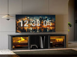 65" TV Stand, with LED Lights and Storage - Black T3398P344787