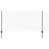 Welded Wire Fence 10 x 1 m PVC-Coated Steel Grey Mesh 3336073