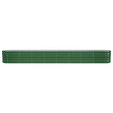 Garden Raised Bed Galvanised Steel 332x40x36 cm Green 318883