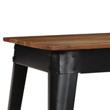Dining Table Solid Acacia Wood and Steel 120x60x76 cm 246295