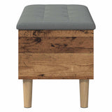 Storage Bench with Cushion Oak Wood 82 x 42 x 46 cm 8017741