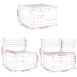 Garden Sofa Set Wax brown Solid pine wood Large Modular 3217032