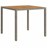 Garden Table Grey 90 x 90 x 75 cm Poly Rattan 362538