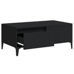 ZNTS Coffee Table Black 90x50x36.5 cm Engineered Wood 821117