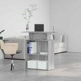 Reception Desk Grey Sonoma 100x40x104 cm Engineered Wood 859056