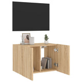 TV Wall Cabinet with LED Lights Sonoma Oak 60x35x41 cm 837306