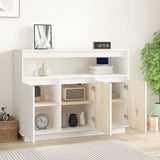 ZNTS Sideboard White 104.5x34x80 cm Solid Wood Pine 814390