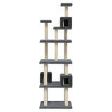 Cat Tree with Sisal Scratching Posts Dark Grey 188 cm 171490