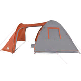 ZNTS Family Tent Dome 6-Person Grey and Orange Waterproof 94355