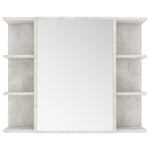 ZNTS Bathroom Mirror Cabinet Concrete Grey 80x20.5x64 cm Engineered Wood 802610