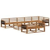 Outdoor Sofa Set 9 pcs Natural Solid Acacia Wood 3382682