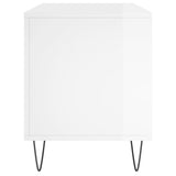 Record Cabinet High Gloss White 100x38x48 cm Engineered Wood 831750