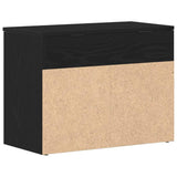 Shoe Bench with Shelf Black Oak 60 x 30 x 45 cm Engineered Wood 862702