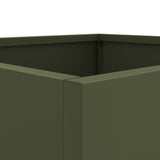 Planters 2 pcs Olive Green 32x30x29 cm Steel 841542