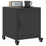 ZNTS Bedside Cabinets 2 pcs Black 36x39x43.5 cm Steel 846615