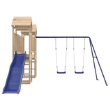 Outdoor Playset Blue Solid Pine Wood Large Durable Playset 3155825