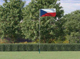 Czech Flag and Pole 5.55 m Aluminium 3147139