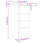 Sliding Door Manual ORKDAL White and black 83 x 211 cm 3333479