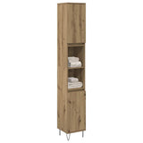 Bathroom Cabinet Artisan Oak 30x30x190 cm Engineered Wood 857203