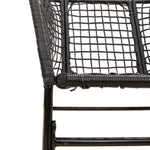 7 Piece Garden Dining Set Black Poly Rattan Glass 3334490