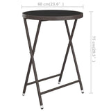 Garden Bistro Set Brown Poly rattan Medium Removable Covers 3095927