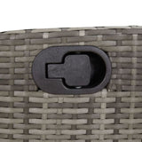 7 Piece Garden Dining Set with Cushions Grey Poly Rattan 3212466