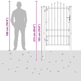 Fence Gate HORST 100 x 150 cm Metal Black Lockable 42034051