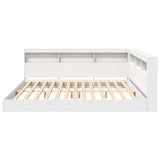 Bookcase Bed with Headboard White 180 x 200 cm Engineered wood 3335744