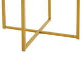 Dining room table set with four chairs, dining group with MDF tabletop and gold-plated iron frame, N639P212600B