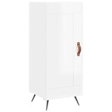 Highboard High Gloss White 34.5x34x180 cm Engineered Wood 3200427