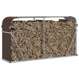 Log Holder Brown 180x45x100 cm Galvanised Steel 364574