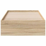 Bed Frame with Drawer Brown 90 x 190 cm Engineered Wood 3345122