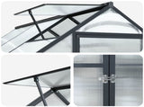 Garden Greenhouse with Door Anthracite 183.5 x 363.5 x 207 cm 3433044