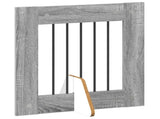 Dog Gate with Stands 4 pcs Grey Sonoma 60 x 60 cm 892154
