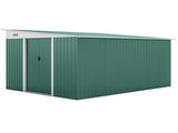 Garden Metal Storage Shed Outdoor Metal Tool House with Double Sliding Doors and 2 Air Vents, T3398P328408