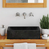 142772 Sink 45x30x12 cm Marble High Gloss Black