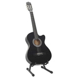 12 Piece Western Classical Guitar Set with 6 Strings Black 38" 70133