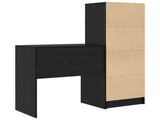 Desk with Drawer with Shelf with Storage 2 pcs Black Oak 3337306