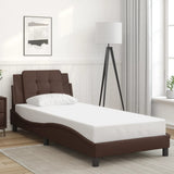 Bed Frame without Mattress "Zadar" Brown 80x200 cm Faux Leather 3208144