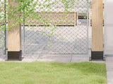 Post Bases Square 12 pcs Anthracite 141x141 mm Powder-coated Steel 42000035