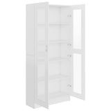 Vitrine Cabinet White 82.5x30.5x185 cm Engineered Wood 802768