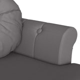 Chesterfield Bench Grey 120.5 x 65 x 75 cm Faux Leather 42019282