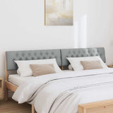 Upholstered Headboard Light Grey 200 cm Solid Pine Wood 879154