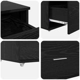 Desk with Shelf Black Oak 131.5 x 50 x 106.5 cm Engineered Wood 3337266