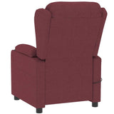 Massage Chair Wine Red Fabric 339061