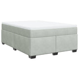 Box Spring Bed with Mattress Light Grey 140x200 cm Velvet 3285287
