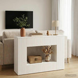 Console Table High Gloss White 101 x 29 x 74 cm Engineered Wood 899881