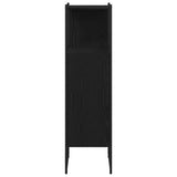 Bathroom Furniture Set with Shelf 4 pcs Black Engineered wood 3334411