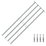 Window grilles 1000-1500 mm Galvanized Steel Silver 141387